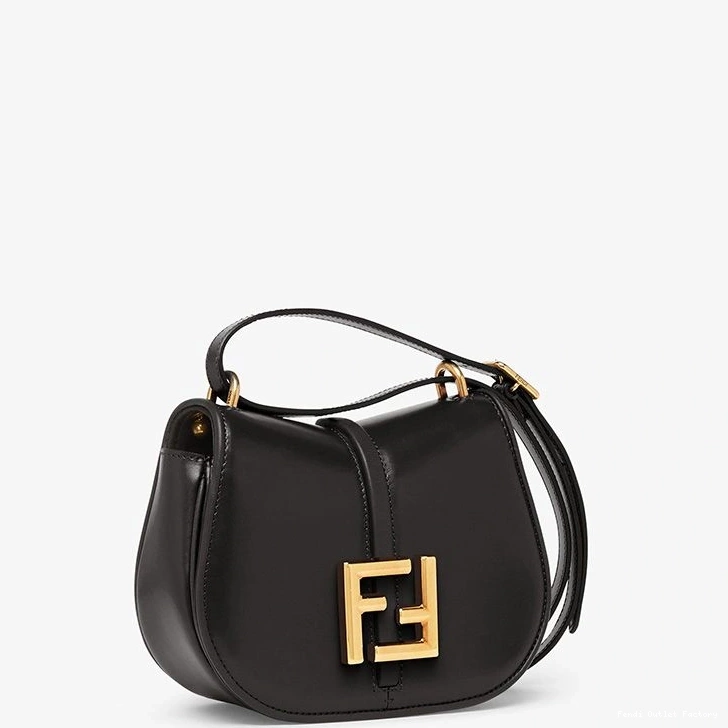 Affordable HOT Bag Calf Fendi Leather C'mon In Mini Black 0821